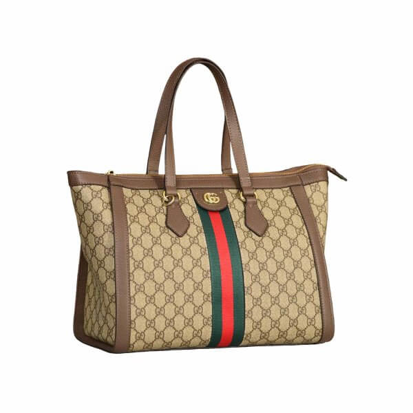 Gucci Ophidia GG Supreme Tote Bag – Beige with Web Stripe