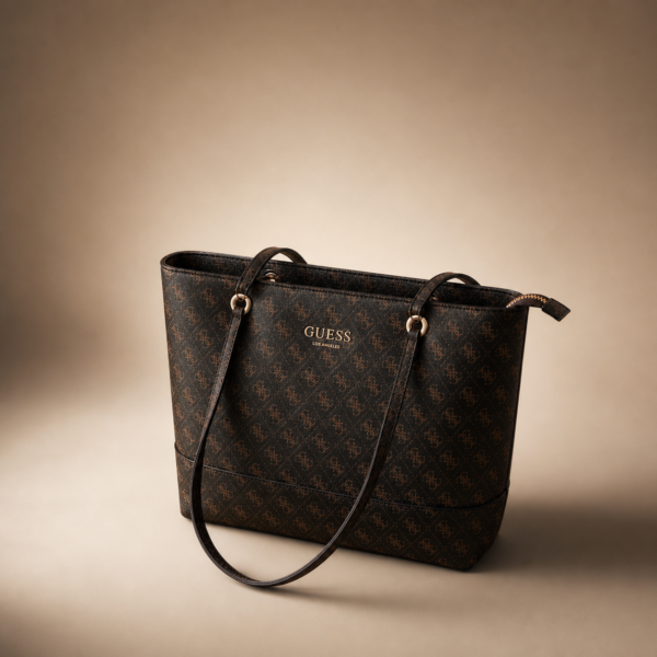 Guess Tote Bag with Pouch-Coffee